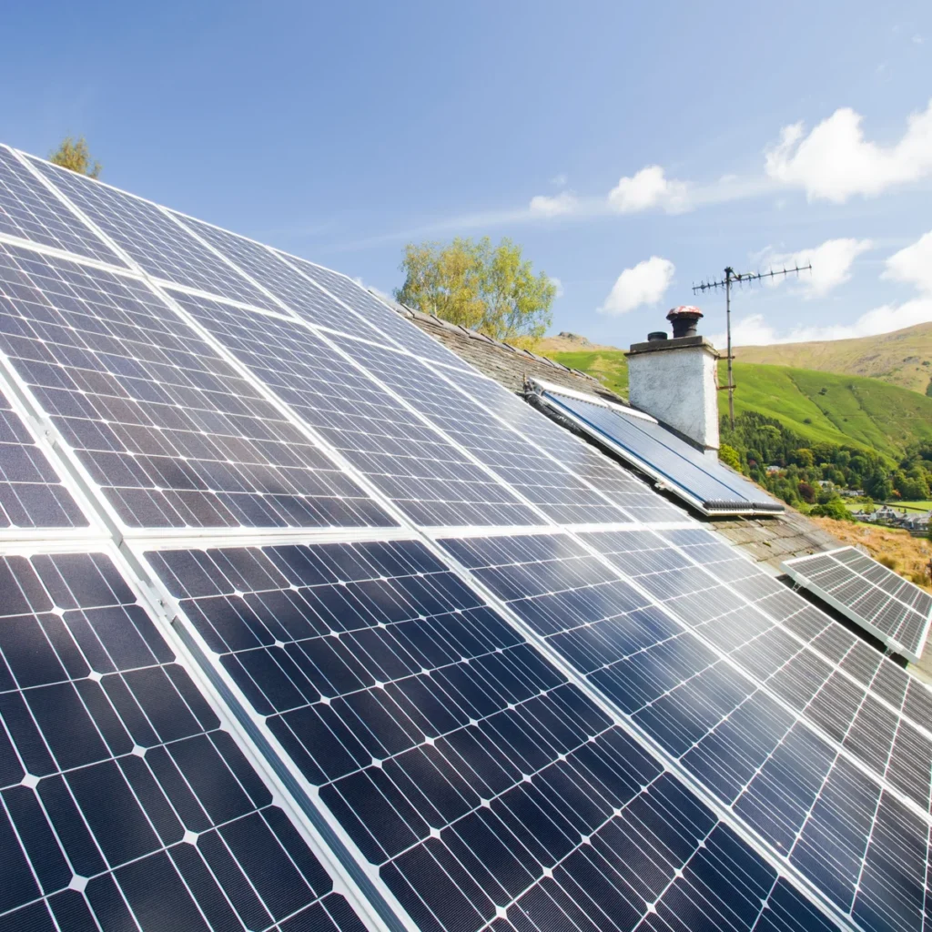 Residential solar panel installation in Lancaster, California desert community