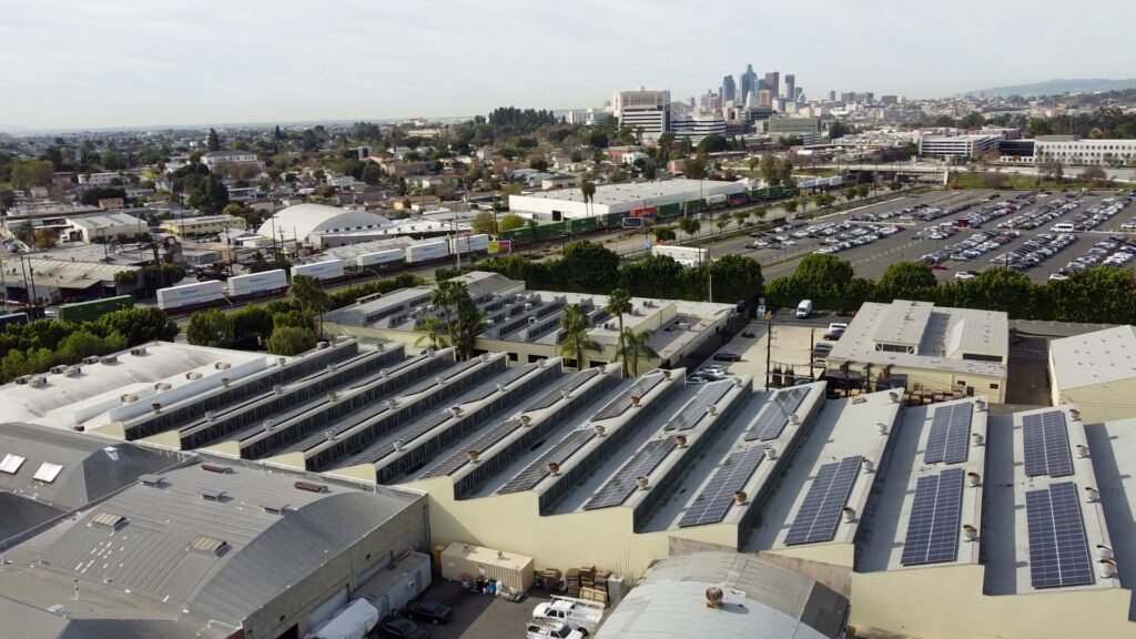 Residential solar panel installation in Culver City, CA under sunny skies”